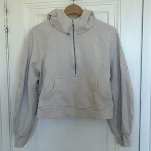 Lululemon cropped scuba oversized half zip hoodie color opal